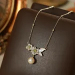 French Cream White Pearl Jewelry Set