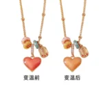 Enamel Hand-Painted Convertible Heart Necklace