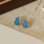 Neo-Chinese Gourd Stud Earrings