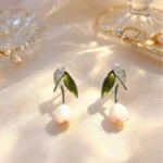 Pink Gold Stud Earrings