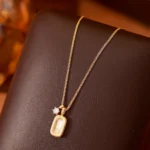Gold Brushed Clavicle Necklace