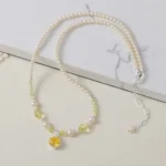 Crystal Rose Zircon Clavicle Necklace