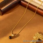 Vintage Maillard Gold Tiger Eye Long Necklace