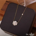 Korean Camellia Clavicle Necklace