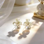 Flower Pearl Stud Earrings