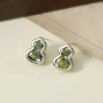 Dopamine Olive Green Gourd Pearl Jewelry Set
