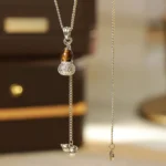 Maillard Tiger Eye Gourd Tassel Jewelry Set