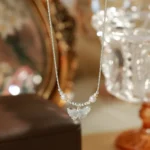 Gemstone Flower Bow Pearl Clavicle Necklace