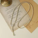 French Pearl Long Clavicle Necklace