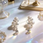 French Pearl Zircon Grape Earrings