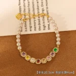 Manta Rose Purple Pearl Multicolour Bracelet