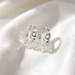 Double-Sided Crystal Huggie Earrings
