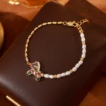 Rainbow White Pearl Multicolour Bracelet