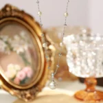 French Mocha Pearl Clavicle Necklace