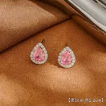 Sugar Cube Zircon Sparkling Stud Earrings