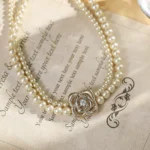 Rose Pearl Long Long Necklace