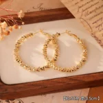 Korean Gradient Crystal Butterfly Pearl Stud Earrings