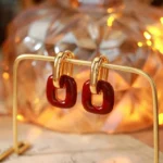 Ancora Red Stud Earrings