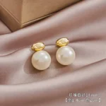 Pearl Zircon Stud Earrings