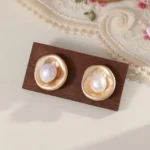 Pearl Butterfly Stud Earrings