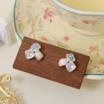 Vintage Zircon Square Geometric Stud Earrings