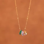 Tri-Colour Sparkling Zircon Earrings